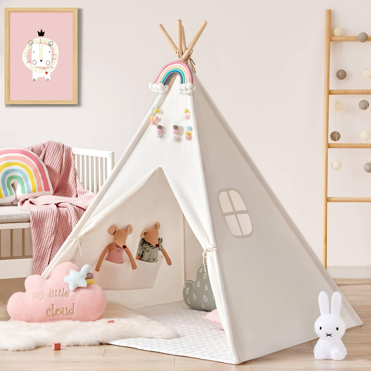 Tiny Land® Teepee for Kids with Mat – PILLOBEBE