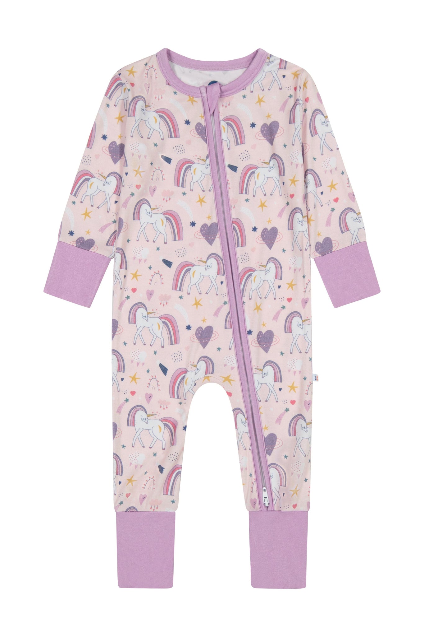 Bamboo One Piece Zip Pajama - Unicorn Dreams