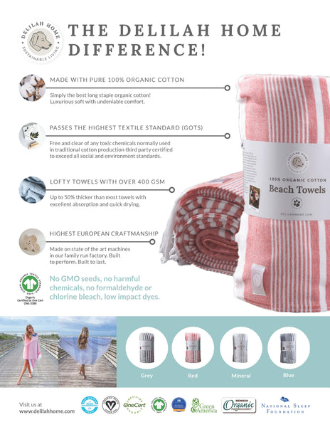 100% Organic Cotton Sunset Beach Towels