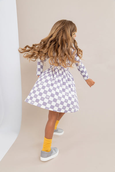 Long Sleeved Twirl Dress - Check It Out