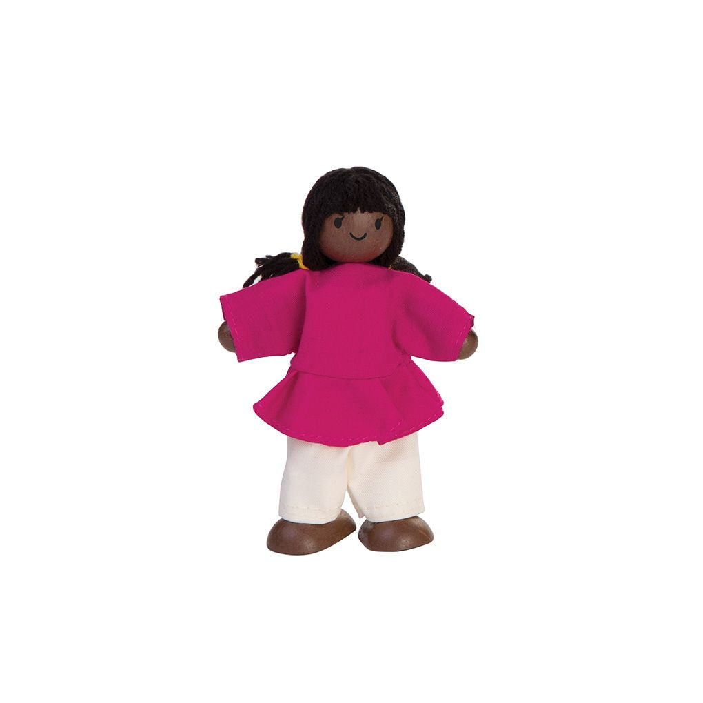 Girl Dollhouse Figure - Dark Skin Tone