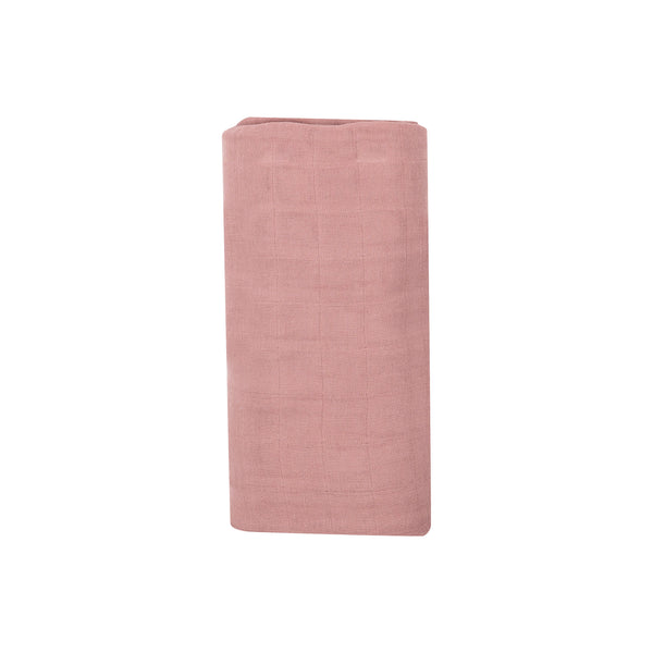 Swaddle Blanket - Muslin - Solid Bridal Rose