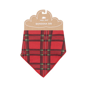 Bandana Bib - Vintage Holiday Plaid