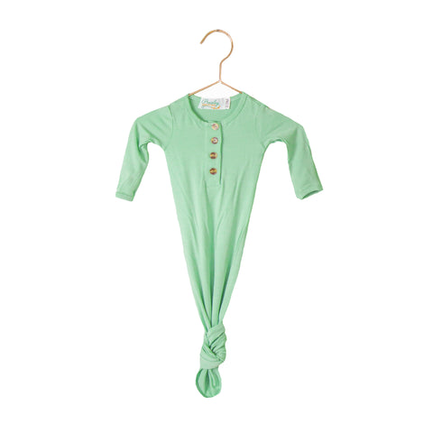 Knotted Baby Gown - Mint