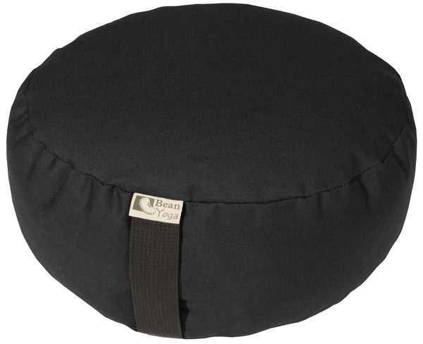 Zafu Meditation Cushion yoga pillow - Cotton & Organic Buckwheat Hull filling, Made in USA