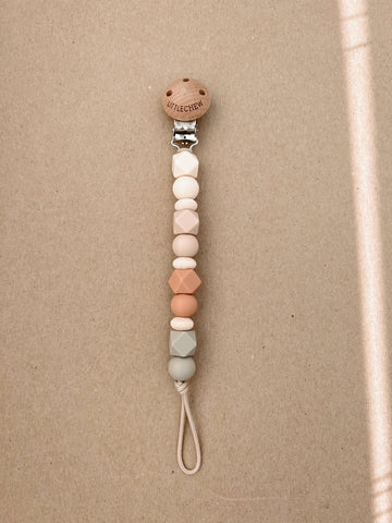 Pacifier Clip - Robin | Coral