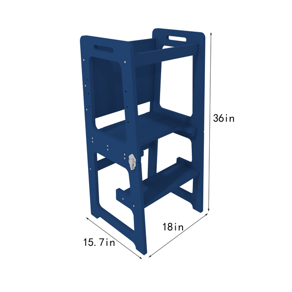 Date - 4 in 1 Kitchen Tower, Desk, Step Stool and Chalkboard