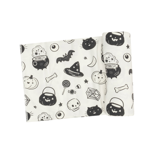 Swaddle Blanket - Black And White Halloween