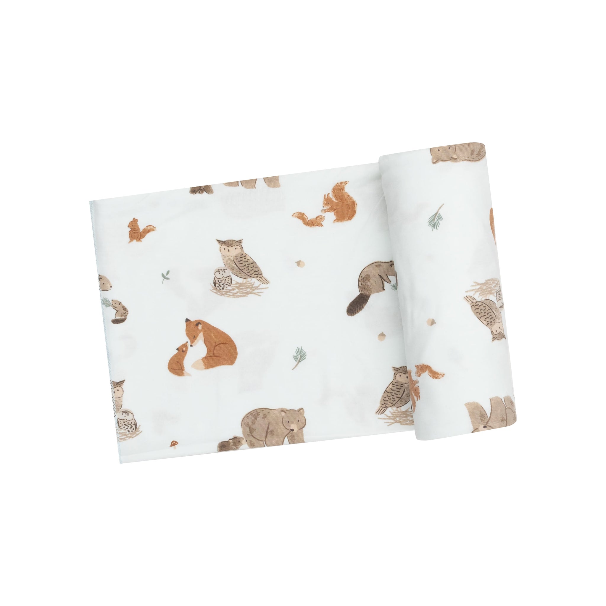 Swaddle Blanket - Mixed Woodland Animals Blue