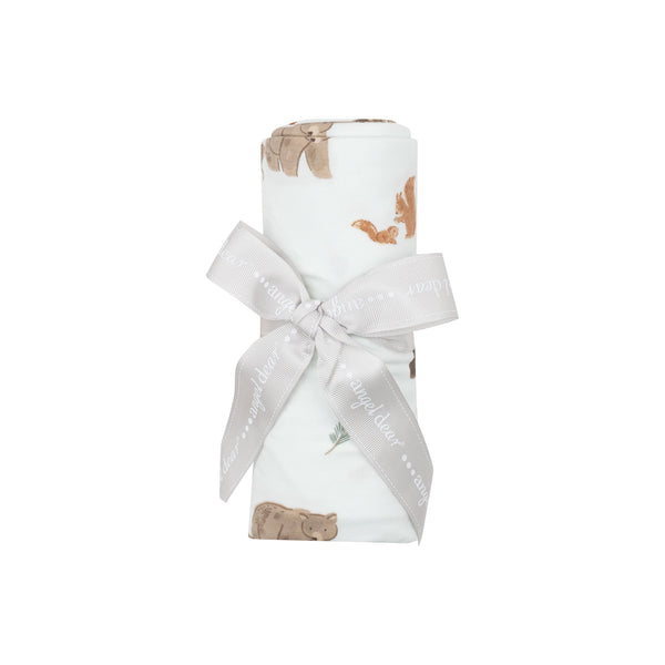 Swaddle Blanket - Mixed Woodland Animals Blue