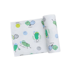 Swaddle Blanket - Pickleball Blue