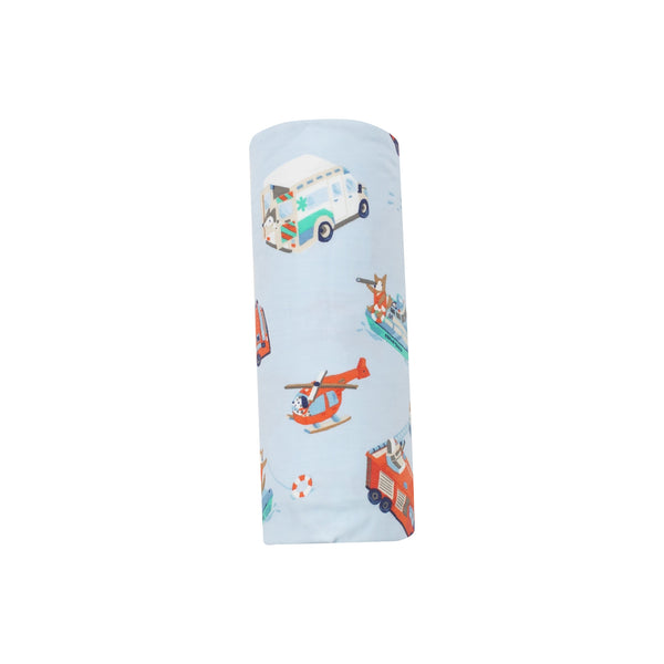 Swaddle Blanket - Rescue Vehicle Dogs