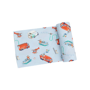 Swaddle Blanket - Rescue Vehicle Dogs