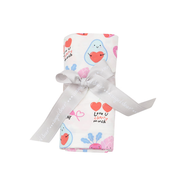 Swaddle Blanket - Love You Foodie Much Pink