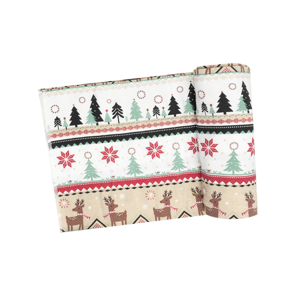 Swaddle Blanket - Reindeer Fair Isle