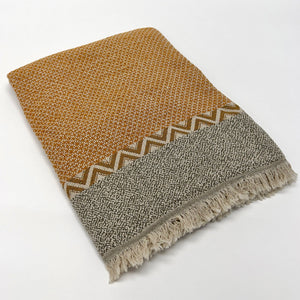 Dylan Linen and Cotton Turkish Throw Blanket