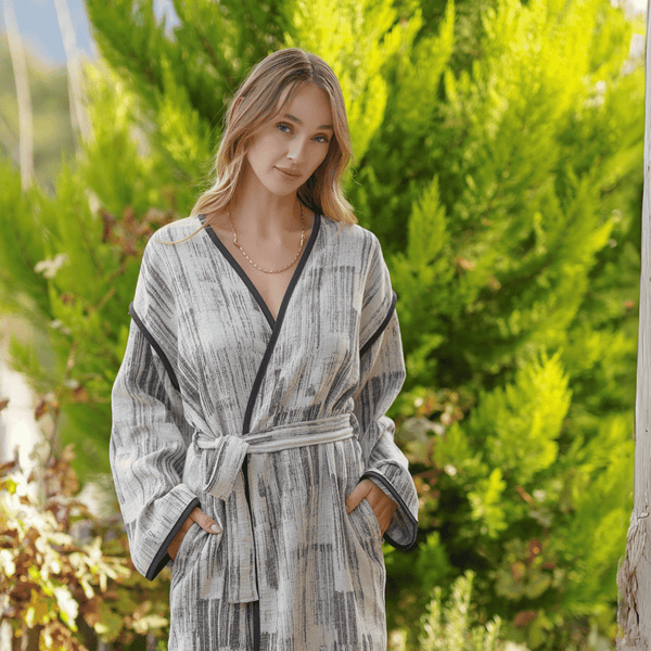 Deren Cotton Long Robe Kimono