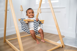 Spruce - Baby and Toddler Foldable Wooden Swing Set