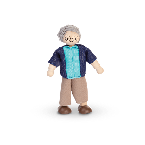 Grandfather Dollhouse Figure - Light Skin Tone