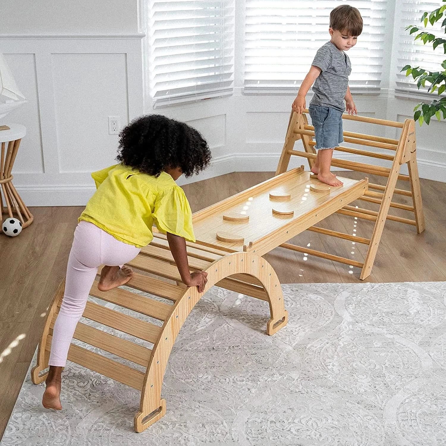 Hazel - Pikler Triangle Ladder & Rocker Set