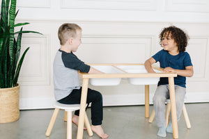 Sensory Table and Chair Set w/ Bins (1 large+ 2 small bins)