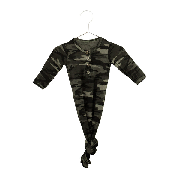 Knotted Baby Gown - Camo