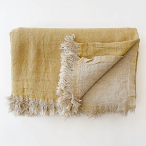 Ekani Linen and Cotton Turkish Throw Blanket