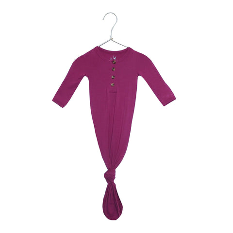 Knotted Baby Gown - Fuschia