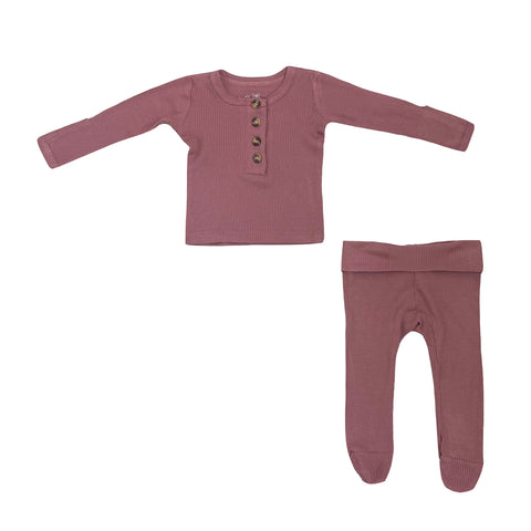 Softest 2 Piece Set - Waffle Mauve