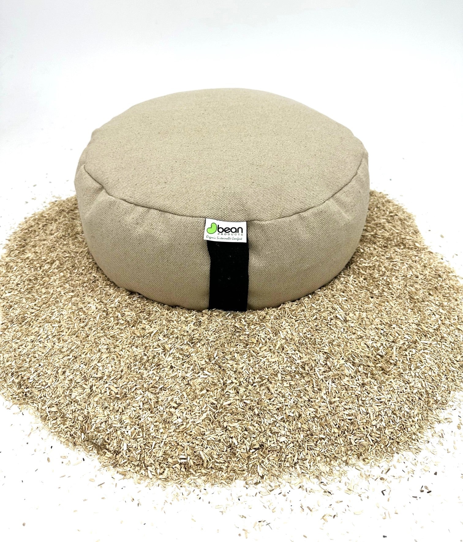 Zafu Meditation Cushion 100% Hemp  - Hemp Fabric and Hemp Hurd Filling from Midwest USA  CARBON NEGATIVE