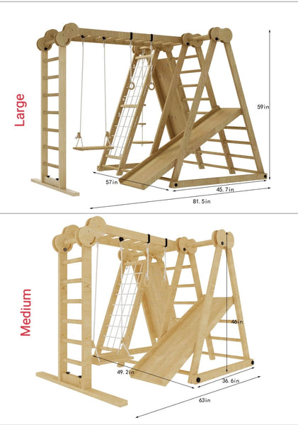 Chestnut - 8-in-1 Indoor Jungle Gym for Toddlers