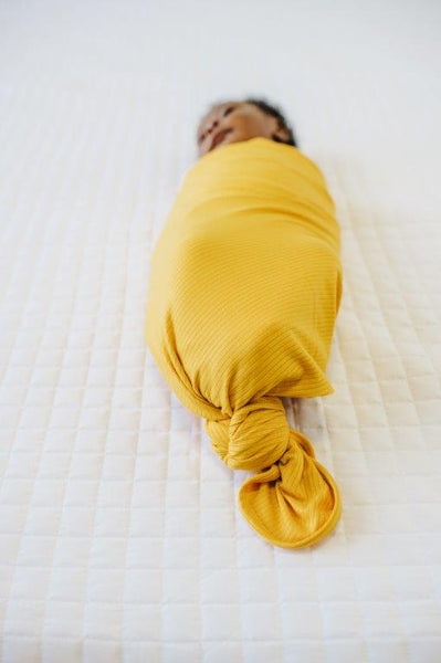 Snuggle Swaddle - Ribbed Mustard