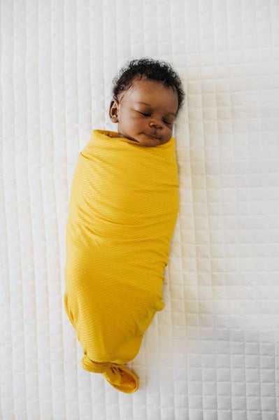 Snuggle Swaddle - Ribbed Mustard