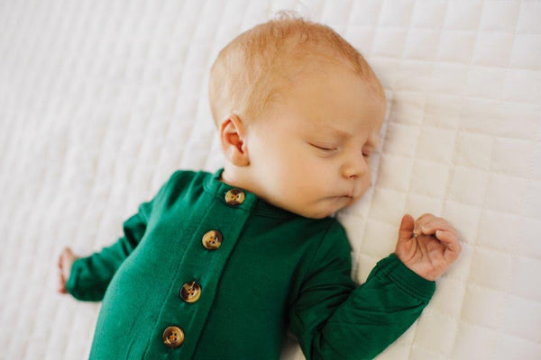 Knotted Baby Gown - Emerald Green