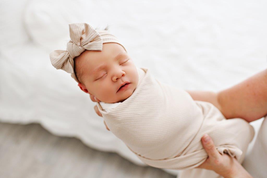 Bow Headband - Ribbed Oatmeal