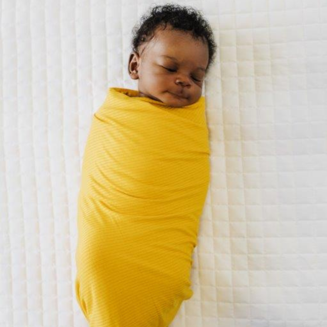 Snuggle Swaddle - Ribbed Mustard