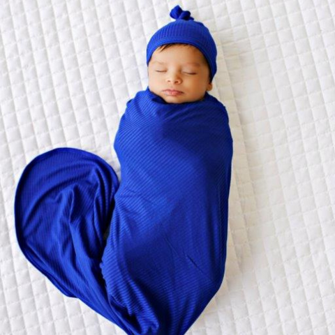 Snuggle Swaddle - Ribbed Royal Blue