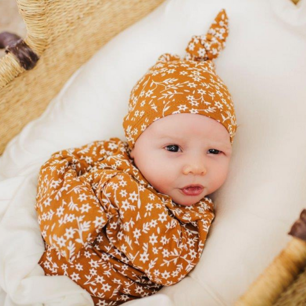 Top Knot Hat - White Ivy