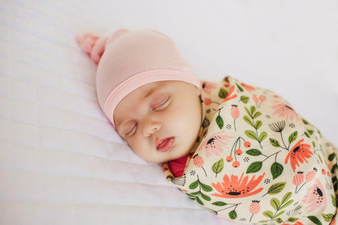 Top Knot Hat - Baby Pink