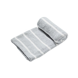 Chenille Blanket - Grey / Ivory