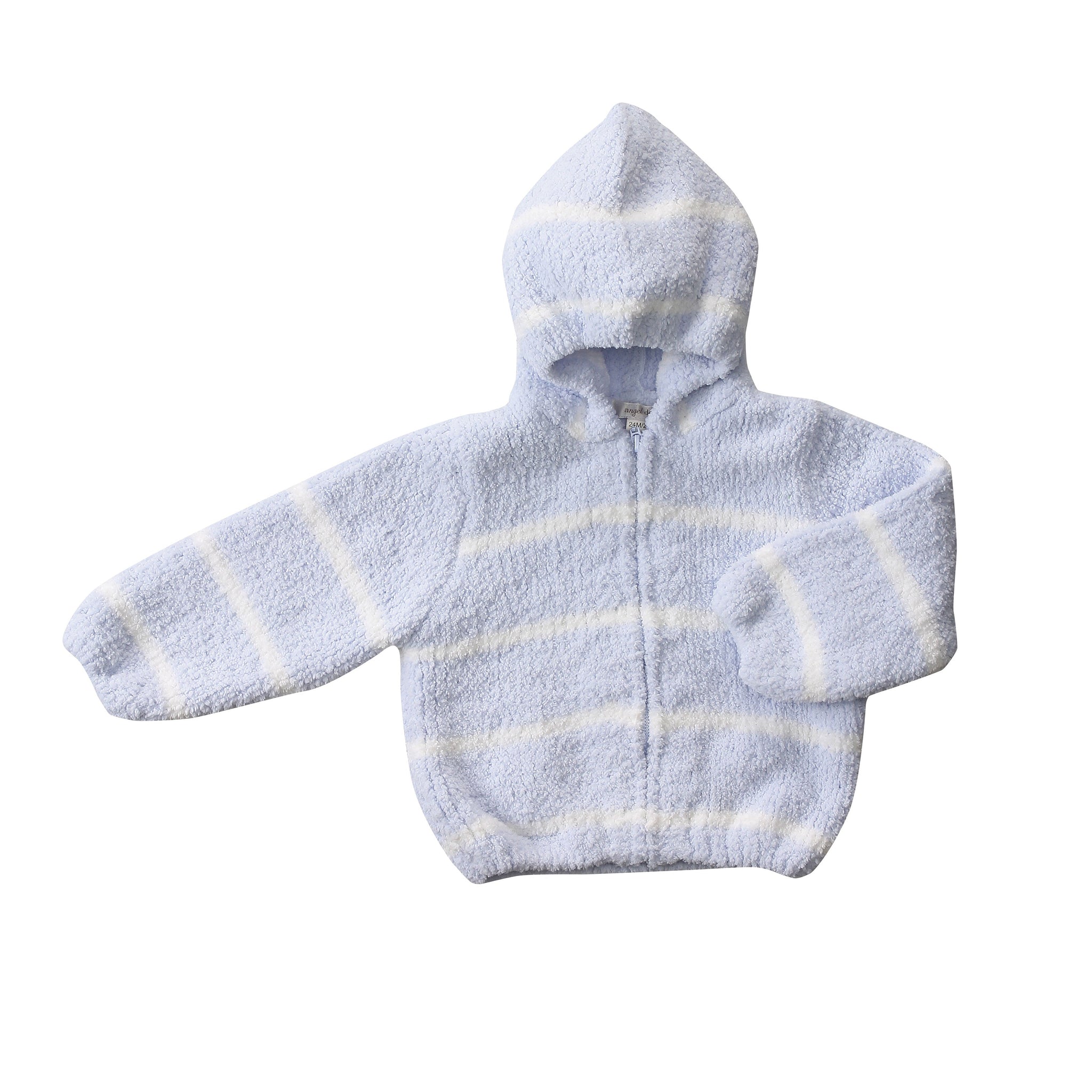 Chenille Hoodie - Light Blue / Ivory