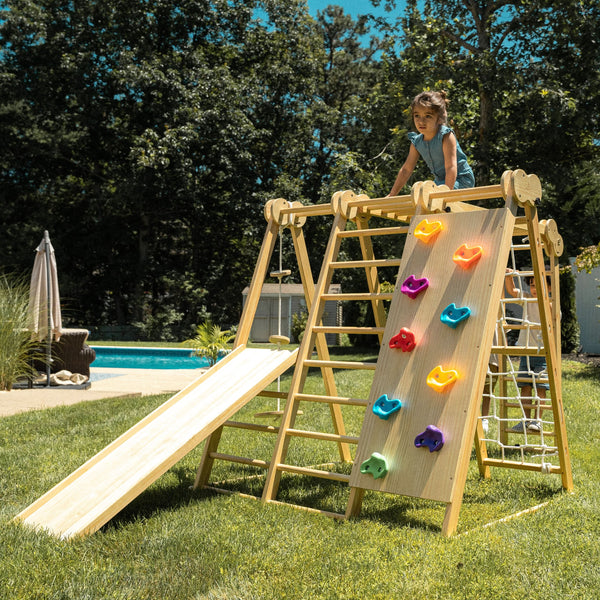 Chestnut - 8-in-1 Indoor Jungle Gym for Toddlers