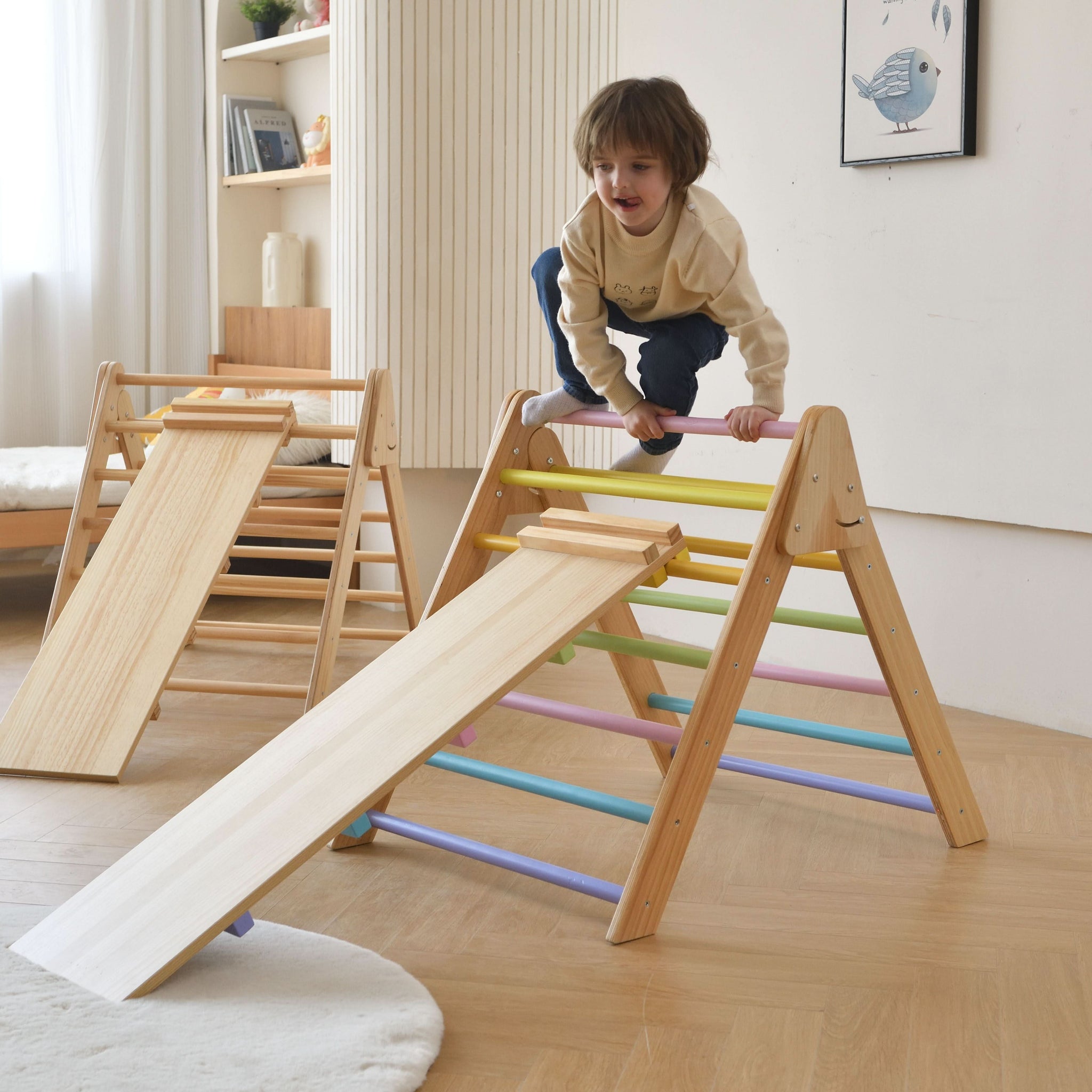 Olive- Pikler Triangle Ladder and Climber Slide - Multiple Sizes