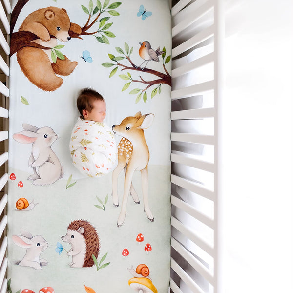 Enchanted Forest bamboo swaddle