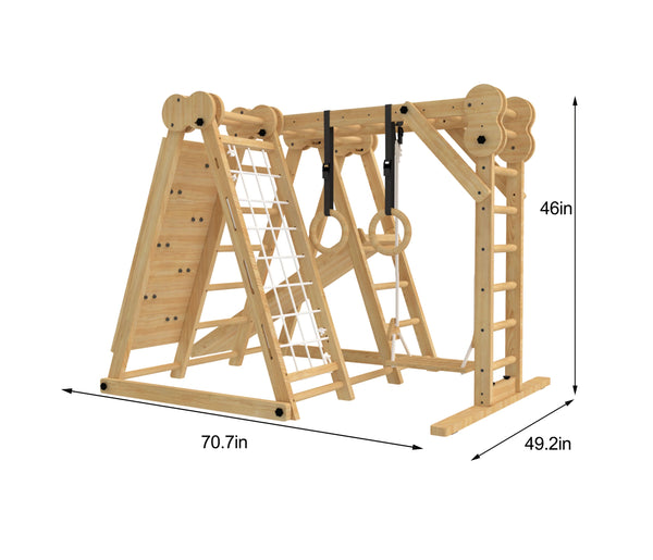 Chestnut - 8-in-1 Indoor Jungle Gym for Toddlers