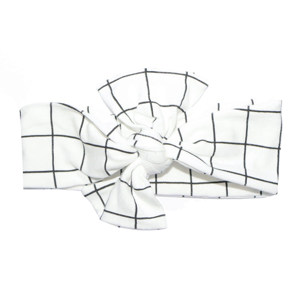 Bow Headband - Grid