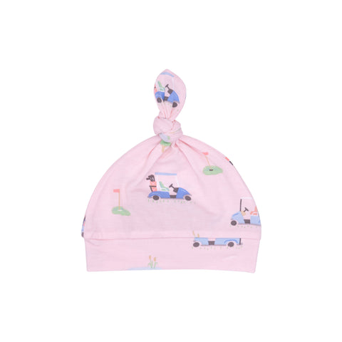 Knotted Hat - Golf Carts Pink