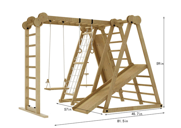 Chestnut - 8-in-1 Indoor Jungle Gym for Toddlers