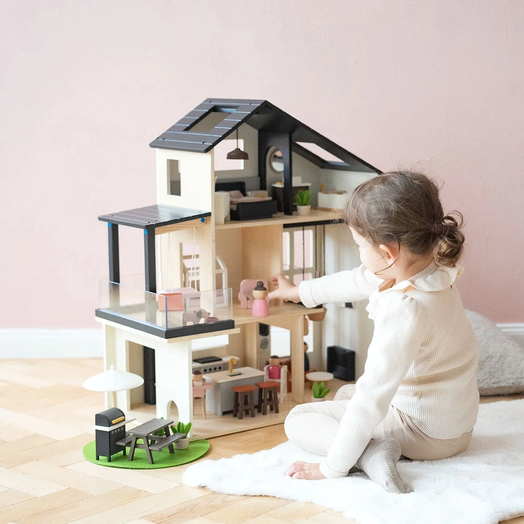 Modern wooden deals dollhouse