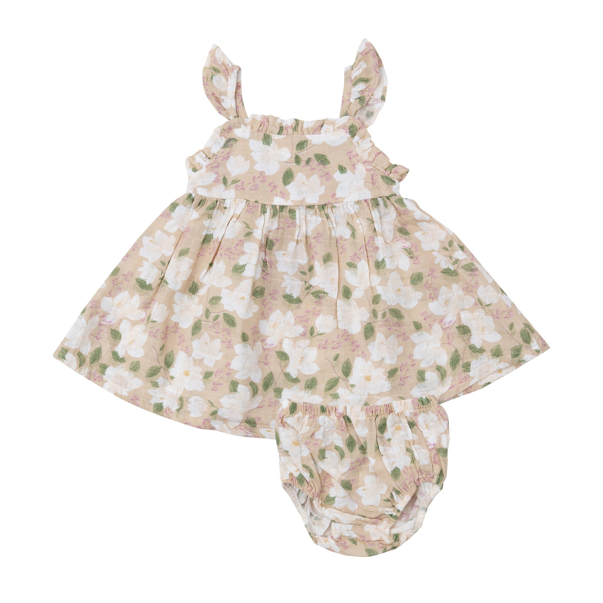 Paperbag Ruffle Sundress - Magnolias